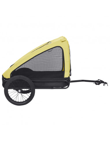 Rimorchio da Bici per Animali Domestici Giallo e Nero