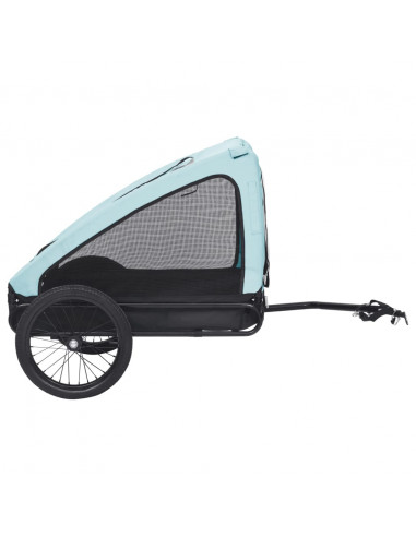 Rimorchio da Bici per Animali Domestici Blu e Nero