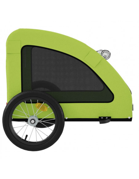 Rimorchio da Bici per Animali Verde Oxford e Ferro