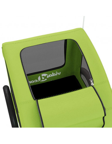 Rimorchio da Bici per Animali Verde Oxford e Ferro