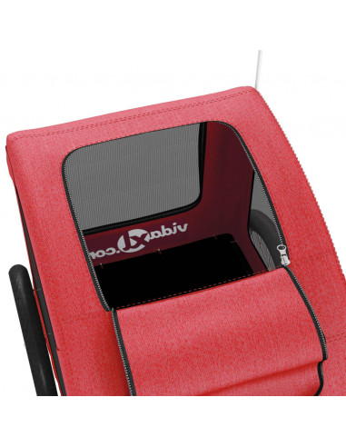 Rimorchio da Bici per Animali Rosso Oxford e Ferro