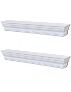 Mensole a Muro Aaliyah 2 pz Bianche 2