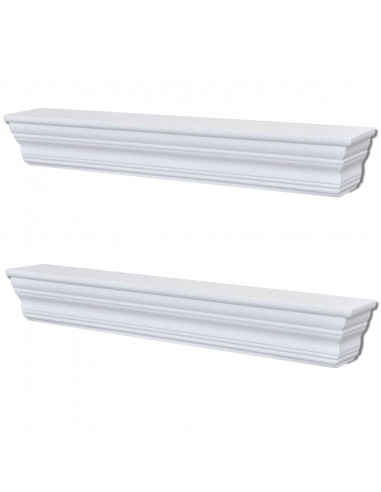 Mensole a Muro Aaliyah 2 pz Bianche