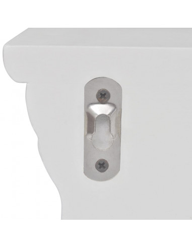 Mensole a Muro Aaliyah 2 pz Bianche