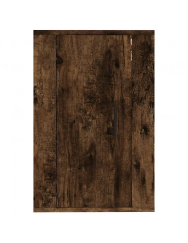 Mobile Porta TV a Parete Rovere Fumo 40x34,5x60 cm