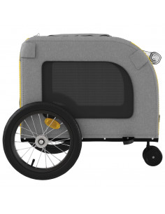 Rimorchio da Bici per Animali Giallo e Grigio Oxford e Ferro 2