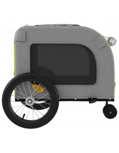 Rimorchio da Bici per Animali Verde e Grigio Oxford e Ferro 2