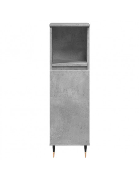 Set Mobili da Bagno 3 pz Grigio Cemento in Legno Multistrato