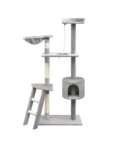 Albero per Gatti con Tiragraffi in Sisal 150 cm Grigio
