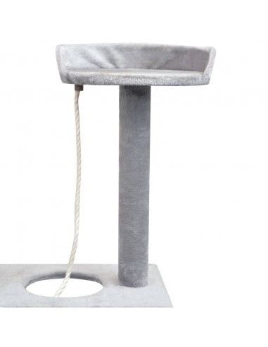 Albero per Gatti con Tiragraffi in Sisal 150 cm Grigio