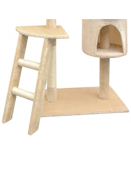 Albero per Gatti con Tiragraffi Sisal 150 cm Beige