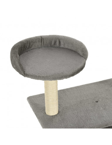 Albero per Gatti con Tiragraffi in Sisal 95 cm Grigio