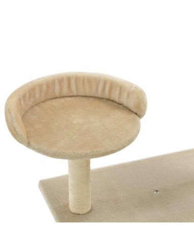 Albero per Gatti con Tiragraffi in Sisal 95 cm Beige