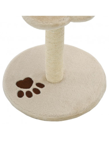 Albero per Gatti con Tiragraffi in Sisal 40 cm Beige e Marrone