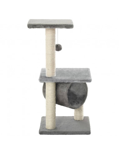 Albero per Gatti con Tiragraffi in Sisal 65 cm Grigio