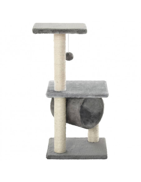 Albero per Gatti con Tiragraffi in Sisal 65 cm Grigio