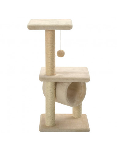 Albero per Gatti con Tiragraffi Sisal 65 cm Beige