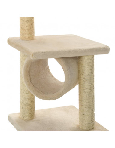 Albero per Gatti con Tiragraffi Sisal 65 cm Beige