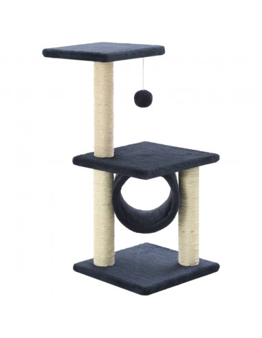 Albero per Gatti con Tiragraffi in Sisal 65 cm Blu Scuro