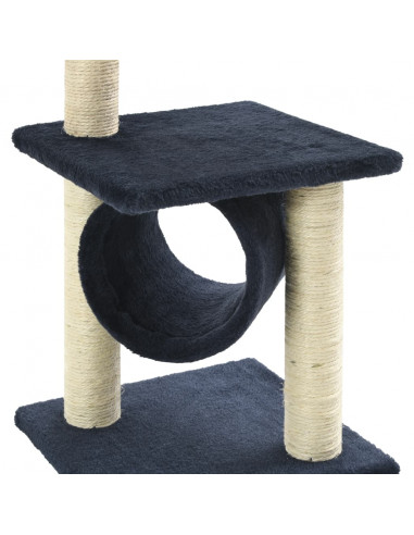 Albero per Gatti con Tiragraffi in Sisal 65 cm Blu Scuro