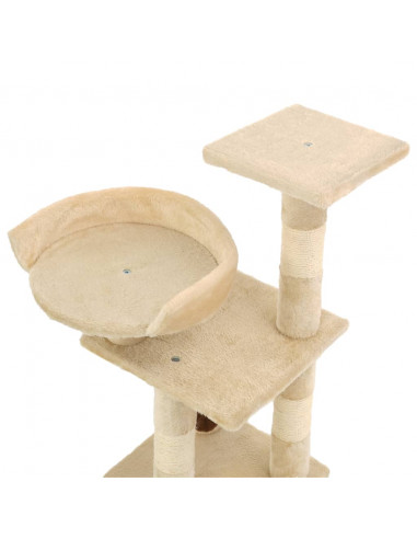 Albero per Gatti con Tiragraffi in Sisal 65 cm Beige