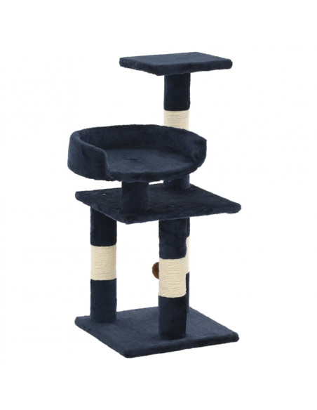 Albero per Gatti con Tiragraffi in Sisal 65 cm Blu