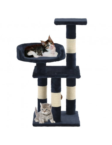 Albero per Gatti con Tiragraffi in Sisal 65 cm Blu