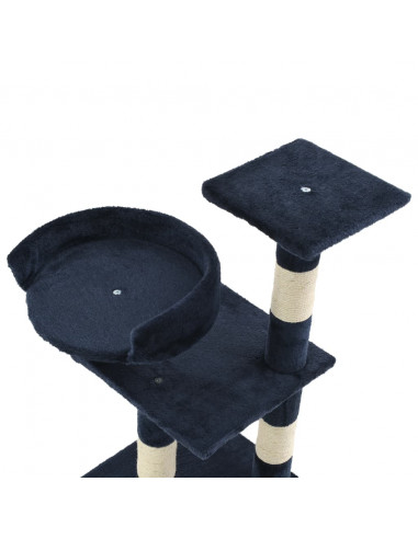 Albero per Gatti con Tiragraffi in Sisal 65 cm Blu