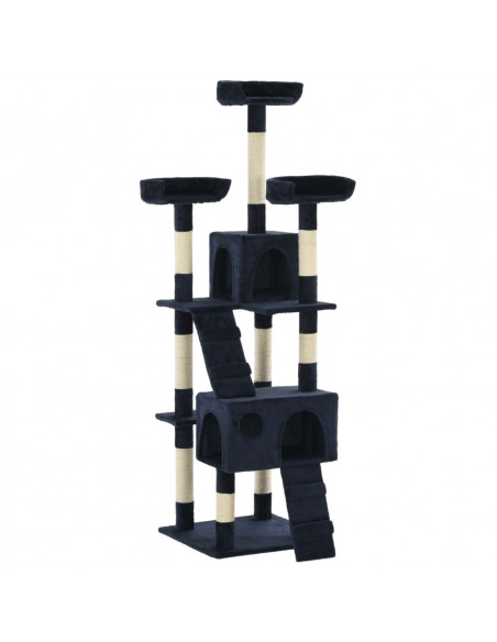 Albero per Gatti con Tiragraffi in Sisal 170 cm Blu
