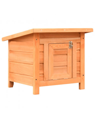 Cuccia per Gatti in Legno di Pino e Abete 50x46x43,5 cm