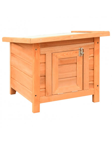 Cuccia per Gatti in Legno di Pino e Abete 50x46x43,5 cm