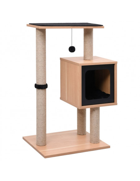 Albero per Gatti con Tappeto Tiragraffi in Sisal 82 cm