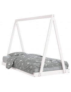 Giroletto per Bambini Bianco 90x190cm in Legno Massello di Pino 2