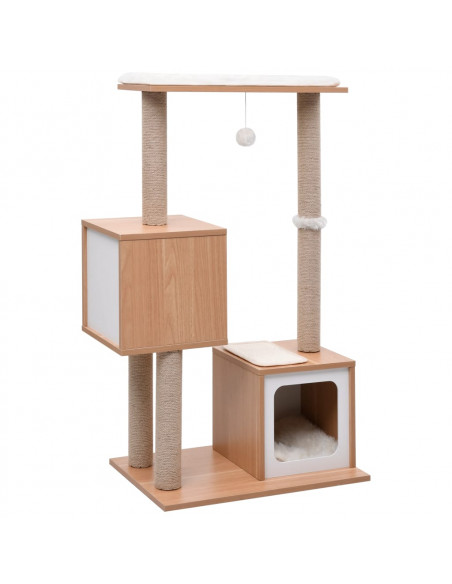 Albero per Gatti con Tappeto Tiragraffi in Sisal 104 cm
