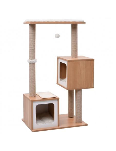 Albero per Gatti con Tappeto Tiragraffi in Sisal 104 cm