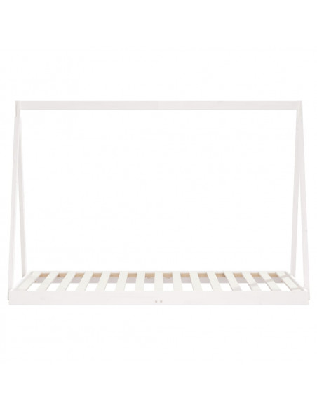 Giroletto per Bambini Bianco 90x190cm in Legno Massello di Pino