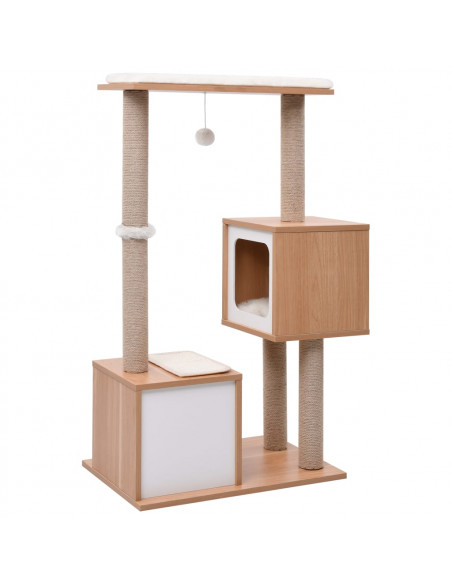 Albero per Gatti con Tappeto Tiragraffi in Sisal 104 cm