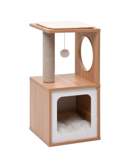 Albero per Gatti con Tappeto Tiragraffi in Sisal 60 cm