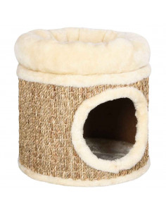 Cuccia per Gatti con Cuscino Lusso 33 cm in Giunco 2