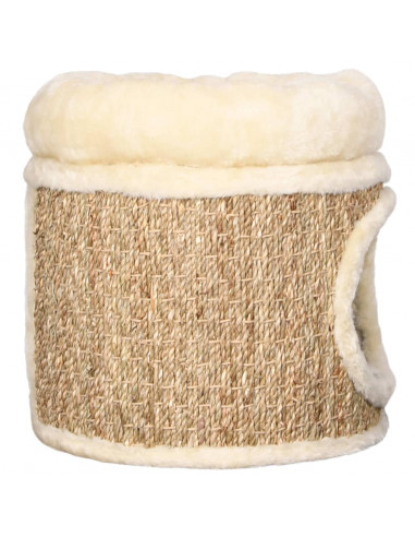 Cuccia per Gatti con Cuscino Lusso 33 cm in Giunco