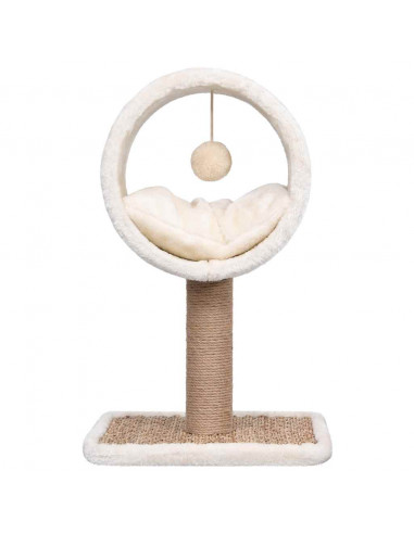 Albero per Gatti con Tunnel in Alto e Giocattolo 56cm in Giunco