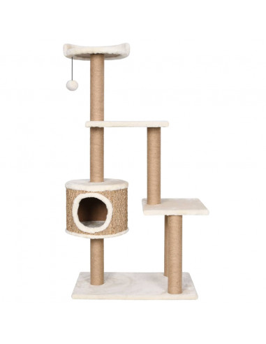 Albero per Gatti con Palo Tiragraffi 123 cm in Giunco