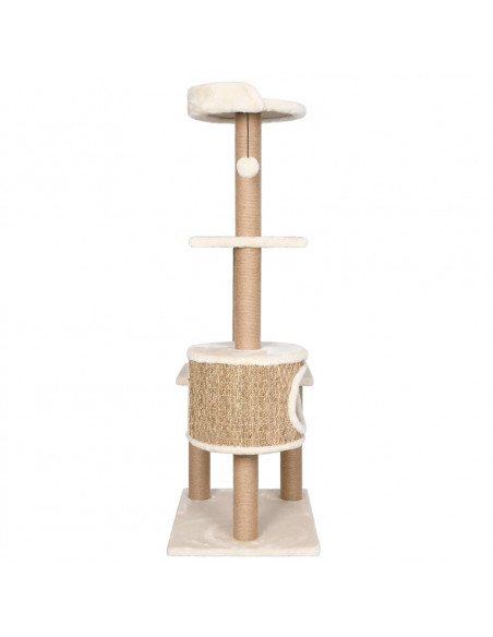 Albero per Gatti con Palo Tiragraffi 123 cm in Giunco