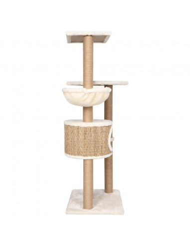 Albero per Gatti con Palo Tiragraffi 126 cm in Giunco