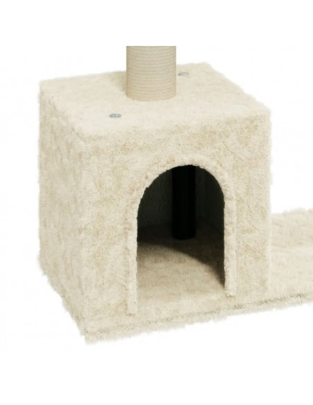 Albero per Gatti con Tiragraffi in Sisal Crema 60 cm