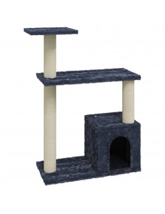 Albero per Gatti con Tiragraffi in Sisal Grigio Scuro 70 cm 2