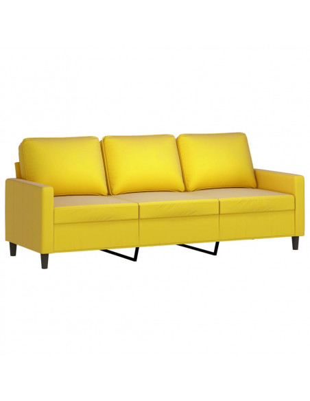 Set di Divani 4 pz con Cuscini giallo in Velluto