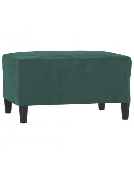 Set di Divani 3 pz con Cuscini Verde scuro in Velluto