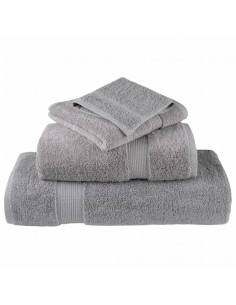 Salviette Premium 2 pz Grigie 30x30 cm 600gsm 100% Cotone