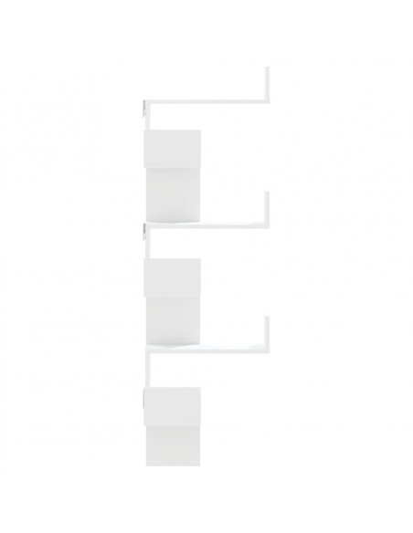 Scaffale Angolare Muro Bianco 45x45x147 cm Legno Multistrato